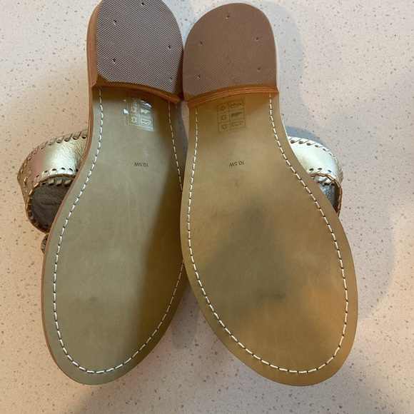 10.5 🔖 JACK ROGERS Women's Jacks Slip-On Flat Sandals Platinum - Picture 11 of 13